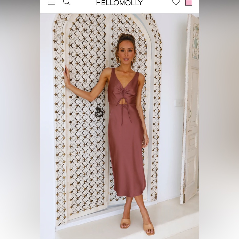 Hello Molly Mauve Midi Dress - Picture 2 of 10
